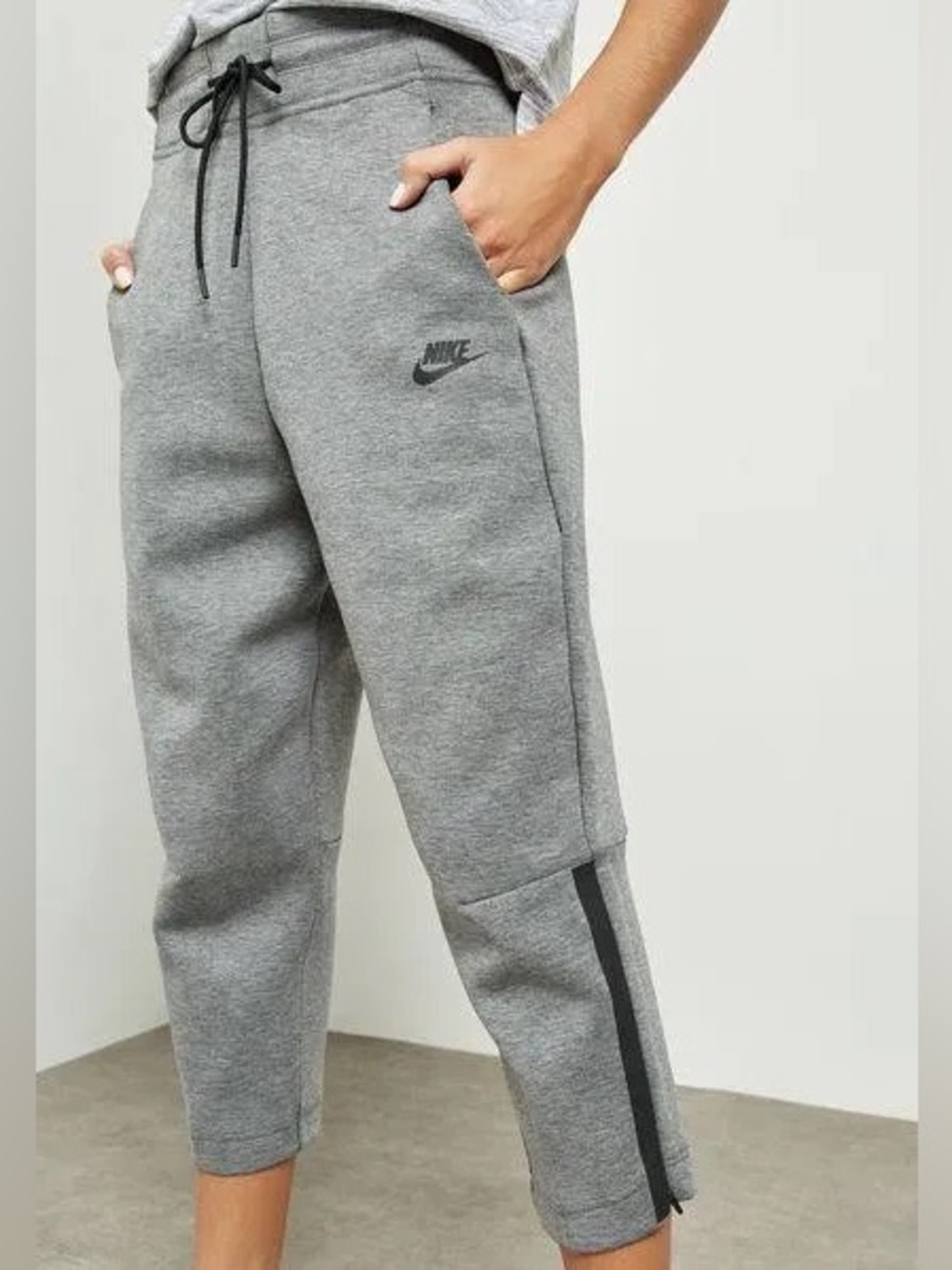 Nike Womens Grey Fleece Jogger Pants